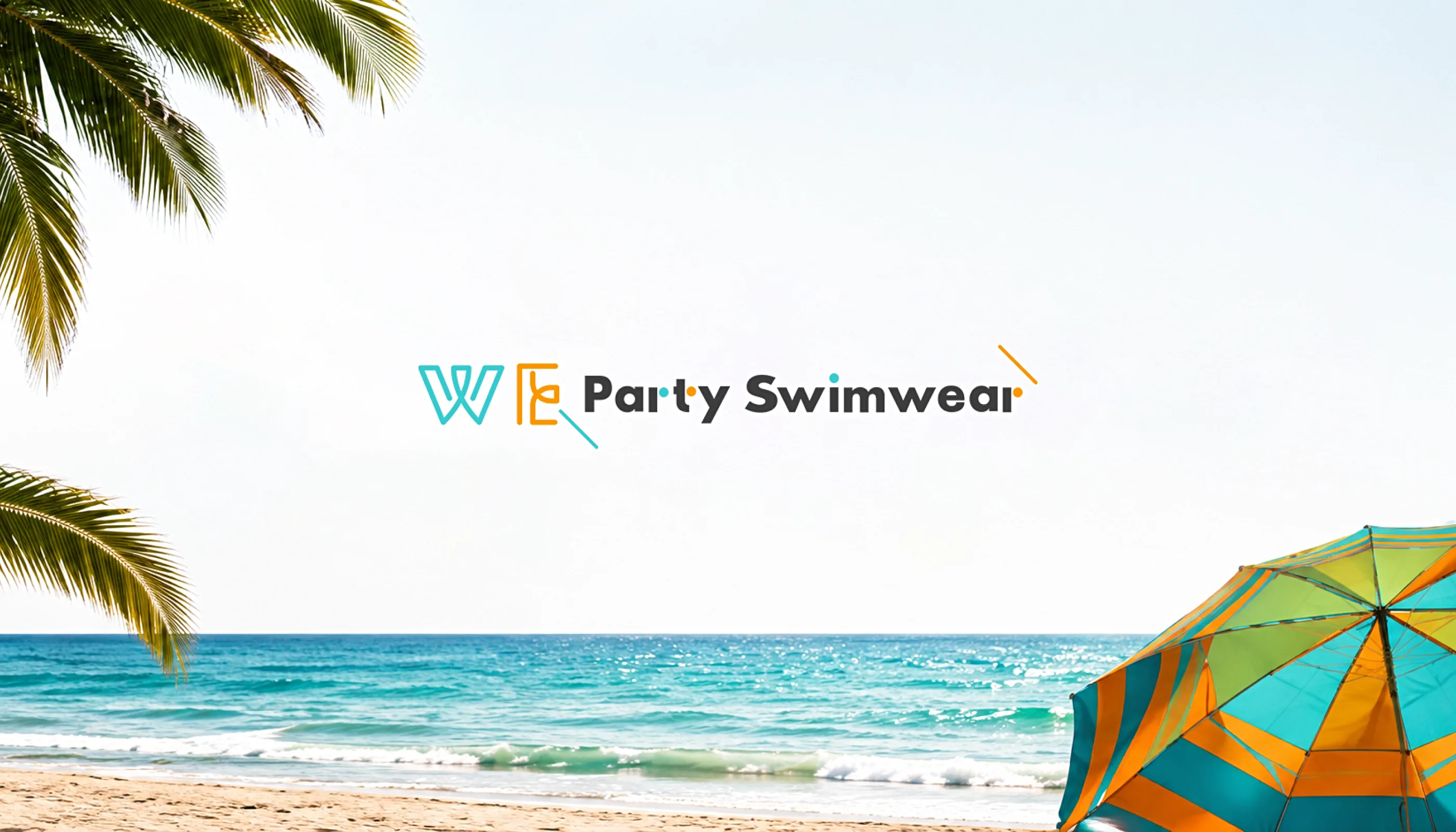 We Party swimwear brand identity